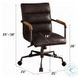 Harith Antique Ebony Leather Executive Office Chair