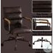 Harith Antique Ebony Leather Executive Office Chair