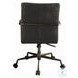 Harith Antique Ebony Leather Executive Office Chair