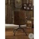 Harith Vintage Whiskey Top Grain Leather Swivel Office Chair