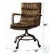 Harith Vintage Whiskey Top Grain Leather Swivel Office Chair