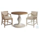 Newport Sandstone And Sailcloth Corona Del Mar 36" Center Table By Barclay Butera
