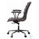 Zooey Distress Chocolate Top Grain Leather Swivel Office Chair