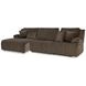 Top Tier Chocolate 3 Piece Modular Reclining Sectional with LAF Chaise