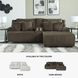 Top Tier Chocolate 3 Piece Reclining Sectional Sofa with RAF Chaise