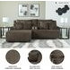 Top Tier Chocolate 3 Piece Reclining Sectional Sofa with LAF Chaise