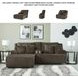 Top Tier Chocolate 3 Piece Reclining Sectional Sofa with LAF Chaise