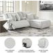 Top Tier Alloy Modular Reclining 3 Piece Sectional Sofa with RAF Chaise