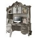 Versailles Antique Platinum 76" Executive Computer Desk with Hutch and LED