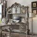 Versailles Antique Platinum 76" Executive Computer Desk with Hutch and LED