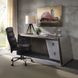 Brancaster Distress Chocolate and Silver Leather 80" Executive Writing Desk with Nailhead Trim