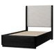 Modena Midnight Blue and Cream Twin Upholstered Panel Bed