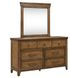 Cypress Grove Amber Brown 7 Drawer Dresser with Mirror