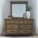 Cypress Grove Amber Brown 7 Drawer Dresser with Mirror