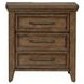 Cypress Grove Amber Brown 3 Drawer Nightstand with USB Charging