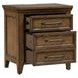 Cypress Grove Amber Brown 3 Drawer Nightstand with USB Charging