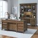 Cypress Grove Amber Brown 66" Credenza with Hutch and LED