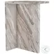 Bowdoin Gray Genuine Marble Side Table