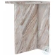Bowdoin Gray Genuine Marble Side Table