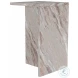 Bowdoin Gray Genuine Marble Side Table