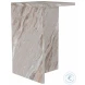 Bowdoin Gray Genuine Marble Side Table