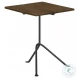 Heitor Dark Brown And Gunmetal Accent Table