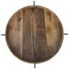 Adhvik Natural And Black Round Accent Table