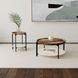 Adhvik Natural And Black Round Accent Table