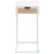 Lanewood White 1 Drawer Radio Weave Cane Side Table