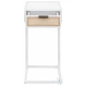 Lanewood White 1 Drawer Radio Weave Cane Side Table