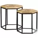 Adger Natural And Black 2 Piece Nesting Tables