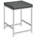 Afshan Dark Grey Upholstered Vanity Stool