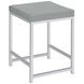 Umbridge Light Grey Upholstered Vanity Stool