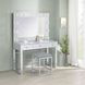 Umbridge Light Grey Upholstered Vanity Stool