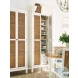 Laguna Linen White And Light Nutmeg Surf Storage Cabinet by Barclay Butera