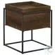 Ondrej Dark Brown And Gunmetal Accent Table