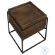 Ondrej Dark Brown And Gunmetal Accent Table
