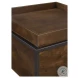 Ondrej Dark Brown And Gunmetal Accent Table