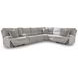 Acklen Place Pewter Performance Fabric 7 Piece Modular Zero Gravity Power Sectional Reclining Sofa with Pillows and USB Charging