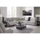 Acklen Place Pewter Performance Fabric 6 Piece Modular Power Reclining Sectional with Pillows and USB Charging