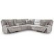 Acklen Place Pewter Performance Fabric 6 Piece Modular Power Reclining Sectional with Pillows and USB Charging