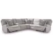 Acklen Place Pewter Performance Fabric 6 Piece Modular Power Reclining Sectional with Pillows and USB Charging