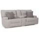 Acklen Place Pewter Performance Fabric 3 Piece Modular Power Reclining Sectional with Console and USB Charging