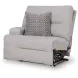 Acklen Place Pewter Performance Fabric Zero Gravity Power Reclining RAF Sectional with USB Charging