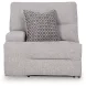 Acklen Place Pewter Performance Fabric Zero Gravity Power Reclining RAF Sectional with USB Charging