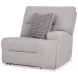 Acklen Place Pewter Performance Fabric 3 Piece Modular 97" Power Reclining Sectional with Console and USB Charging