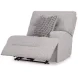 Acklen Place Pewter Performance Fabric 3 Piece Modular 97" Power Reclining Sectional with Console and USB Charging