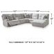 Acklen Place Pewter 6 Piece Performance Fabric Power Reclining Sectional with RAF Chaise