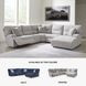 Acklen Place Pewter 6 Piece Performance Fabric Power Reclining Sectional with RAF Chaise