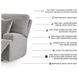 Acklen Place Pewter 6 Piece Performance Fabric Power Reclining Sectional with LAF Chaise